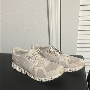 On Running Cream Athletic Sneakers